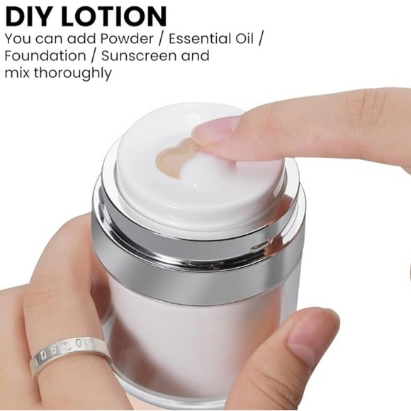 NWOT Empty Airless Cosmetic Container. Refillable Container For Creams. - Picture 6 of 6